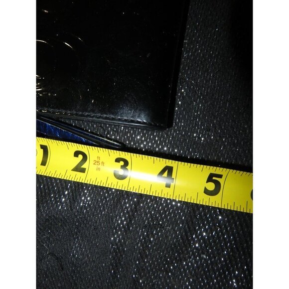 New Directions Black Croc Embossed Kisslock Flap Clutch Continental Long Wallet - Picture 5 of 11